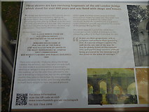 TQ3684 : Information board about the alcoves in Victoria Park by Marathon