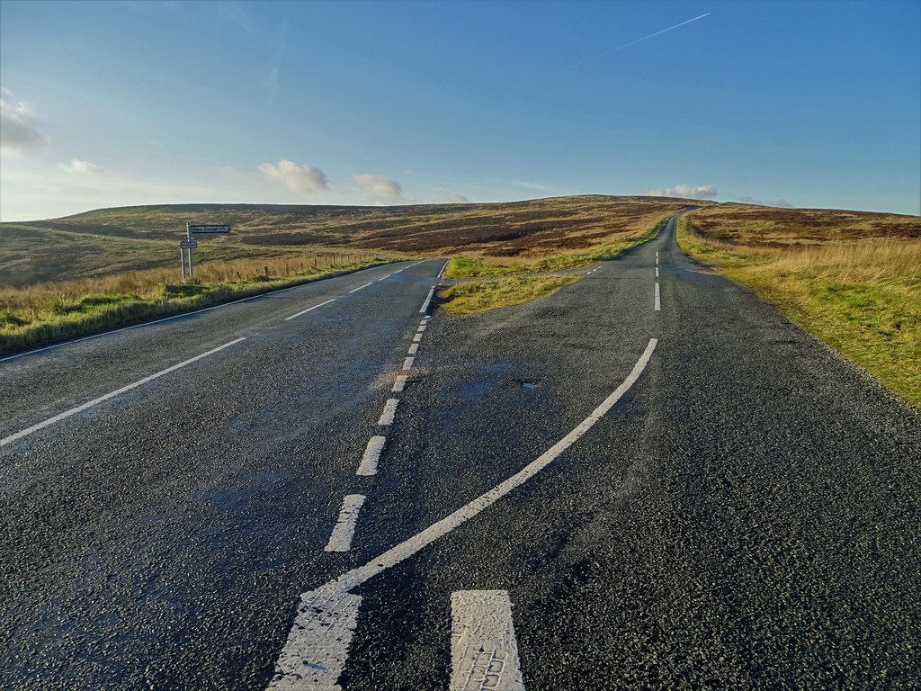 Moorland road junction above Warslow... © Neil Theasby ccbysa/2.0