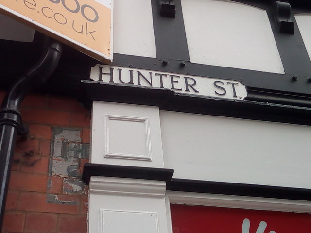 Hunter Street sign, Chester