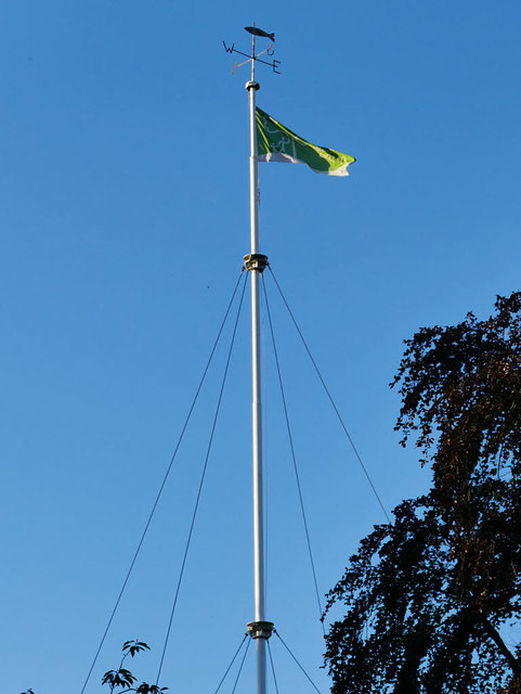 Green flag in Glasgow Botanic Garden