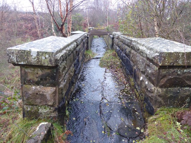 Aqueduct over the track bed of the Alnwick & Cornhill Railway