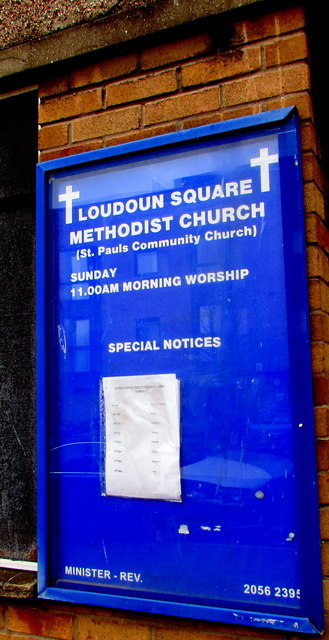 Information board for a church with two names, Butetown, Cardiff
