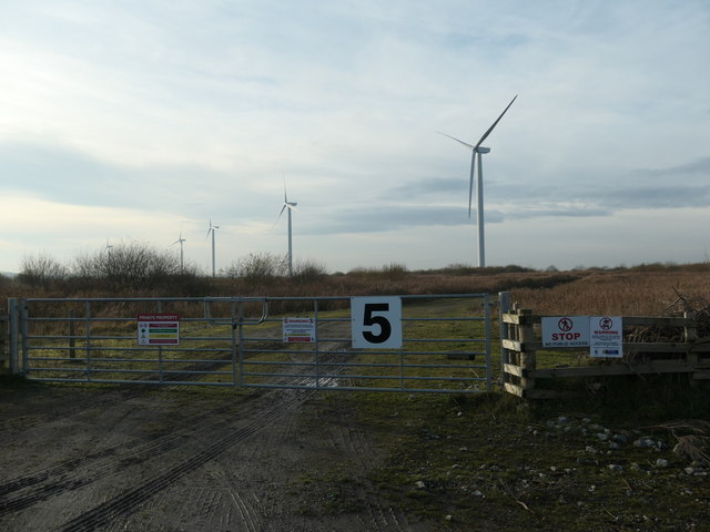 Entrance gate 5, Frodsham wind farm