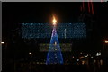 View of The Hopeful Tree and Murmuration of Hopes illuminated for the Wembley Winterfest