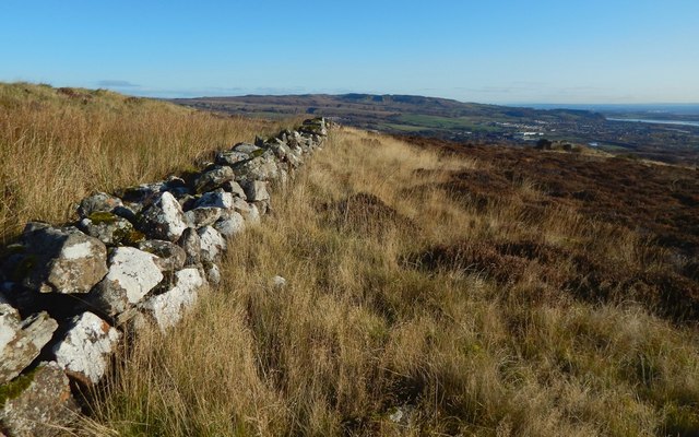 Dry-stone wall on Carman Hill