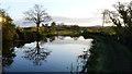 Lancaster Canal - E of Dimples Bridge & view to Greenhalgh Castle