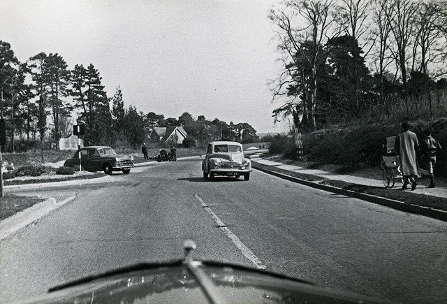A31/A338 junction viewed from a Morris 8 - Ringwood 1956 (1)