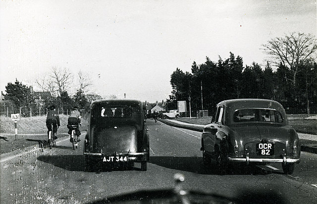 The A31 Southampton Road viewed from a Morris 8 - Ringwood 1956 (2)