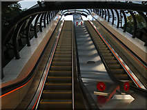 NS5766 : Escalators to Kelvinbridge subway station, inside by Stephen Craven