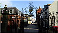 Wrexham - St Giles Church Gates & Church St