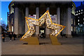 SJ8397 : Christmas Star outside Central Library by David Dixon