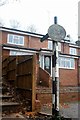 Twin striped poles on Beechfield Road, Boxmoor