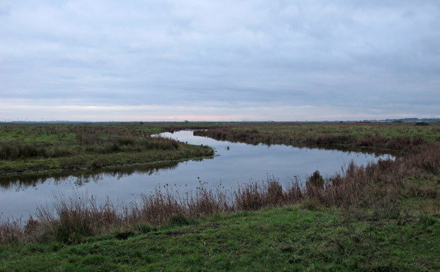 Ditch on Old Hall Marshes, RSPB Nature Reserve, Tollesbury