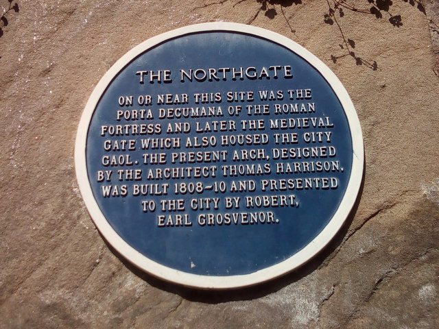 The Northgate blue plaque, Chester