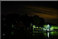 SO5924 : Flooded bandstand by night by John Winder