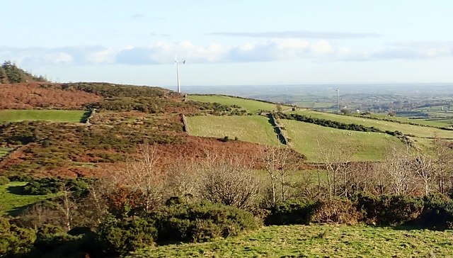 Wind turbines between the Mountain Road and Drumkeeragh Forest