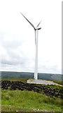 G9018 : Wind turbine & peat stacks, Tullynahaw Wind Farm, Co Roscommon by Colin Park