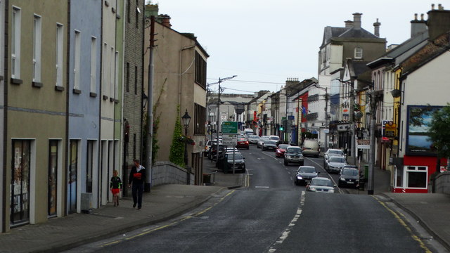 Longford - view S along R198 Main St