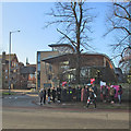 A picket line at Homerton College