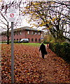 No Smoking notice on the approach to Powys County Council offices, Brecon