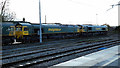 Freightliner locomotives parked at the depot