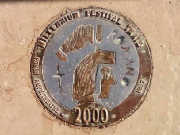 Millennium Festival Trail - Roman Amphitheatre plaque - No. 7, Chester