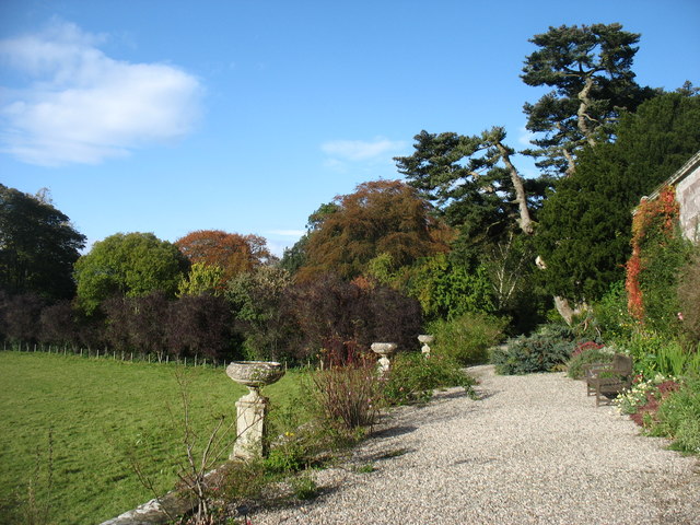 The terrace at Dalemain House