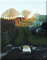 Mud and bales near Didworthy Cottages