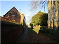 Footpath by the church, Bingham