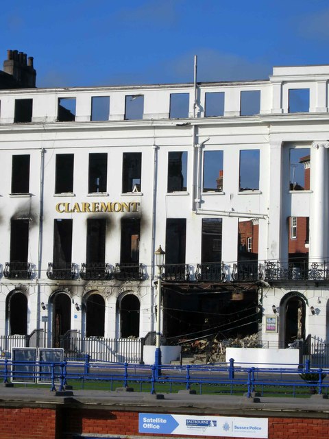 Fire damaged Claremont Hotel