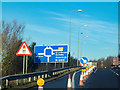 SE6710 : Approaching roundabout M18 junction 5 by John Firth