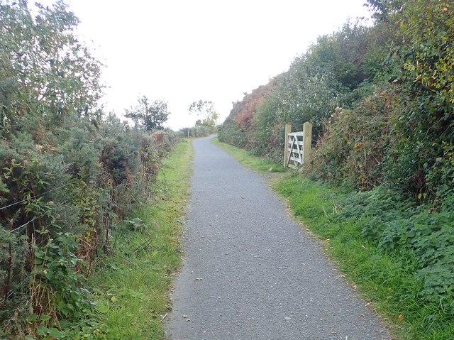A bend in the Greenway about a kilometre north of Carlingford Marina