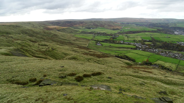 On Stoodley Pike Monument - view towards Mankinholes
