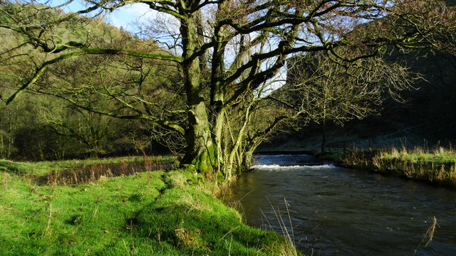 River Dove below Coldeaton Bridge, Wolfscote Dale