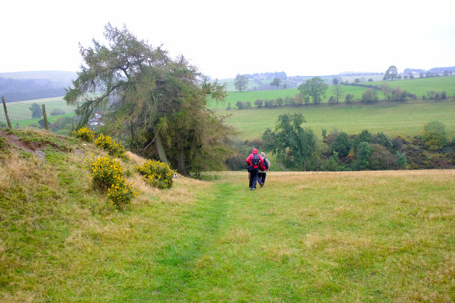 Offa's Dyke Path approaching Middle Knuck