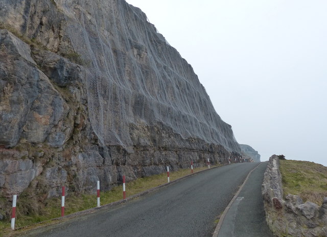 Cliffs along Marine Drive on Great Orme's Head