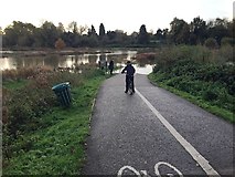 SP2965 : The cycleway to school is under water, Warwick by Robin Stott
