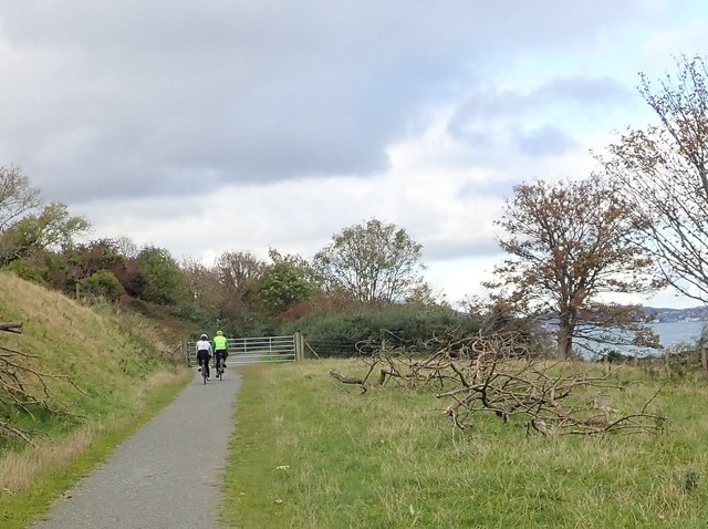 North-bound Cyclists approaching the... © Eric Jones :: Geograph Ireland