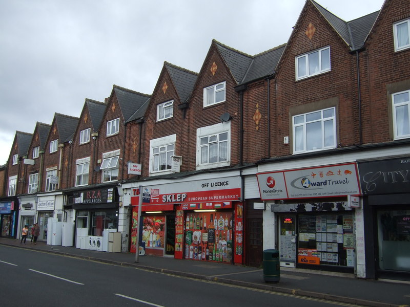 Shops on Waterloo Road, A4092, Smethwick © JThomas Geograph Britain