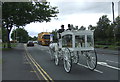 White funeral carriage on High Street (A4101), Dudley