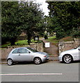 Serpentine Road entrance to a churchyard, Newport