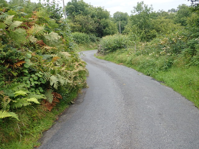 Ascending Drumilly Road from the B134 Mountain Road