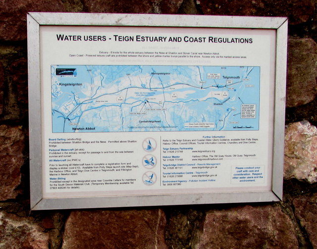 Water Users - Teign Estuary and Coast Regulations, Shaldon