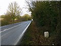 A162 near Monk Fryston, with milestone