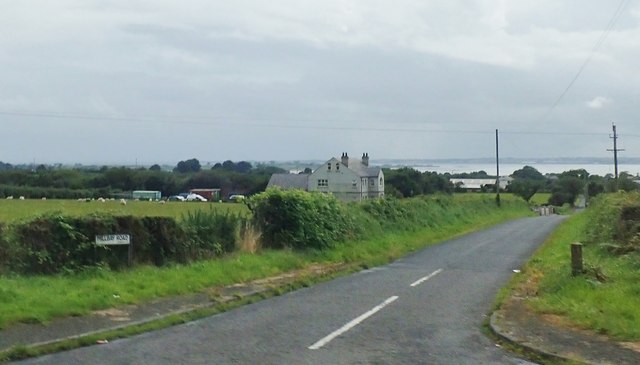 The northern end of Millbay Road viewed from the A2 (Newry Road)