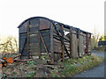 Old railway goods van above Bolt