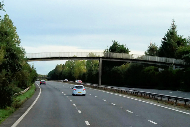 Footbridge Over The A78 Near Knadgerhill © David Dixon :: Geograph 