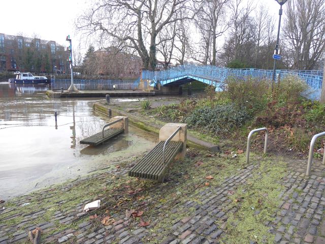 Footbridge at the mouth of the River Foss