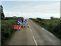 Temporary Traffic Lights near Craigbank Cottage