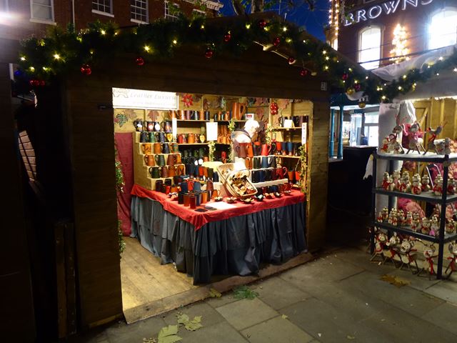 Christmas Market stall in St Sampson's Square